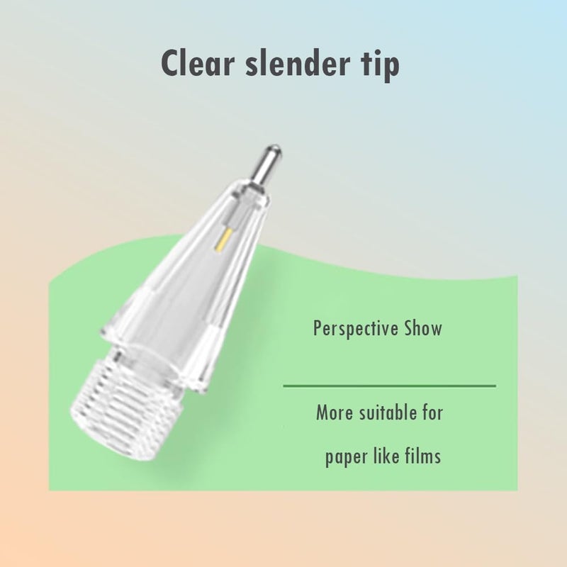 SIXFU 6 PCS Replacement Pencil Tips for Apple Pencil, Durable iPencil Tip Nibs Accessories for iPad Pro/Apple Pencil Pro/USB-C/ 1st Gen/ 2nd Generation (Long Clear) - Image 5